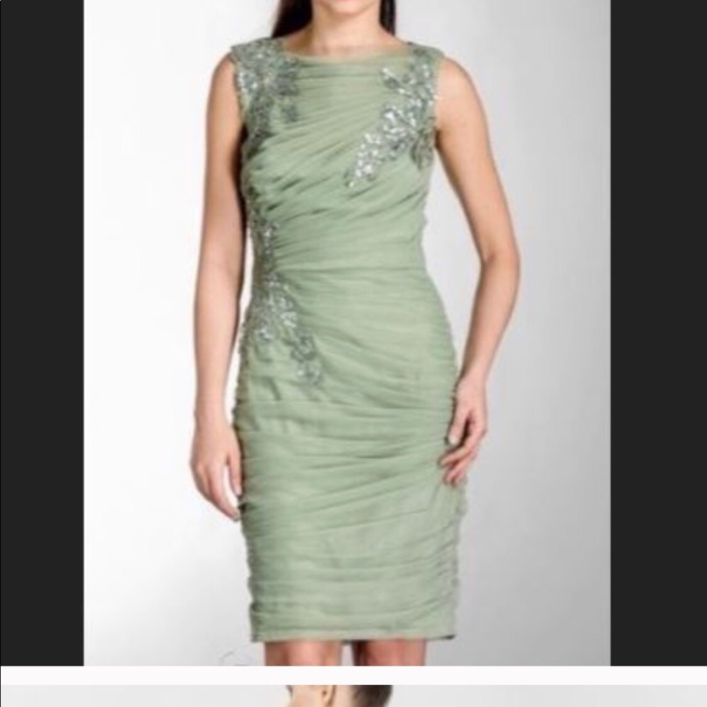 Tadashi Shoji green with sequin  size 16